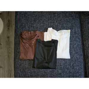 Unbranded T-Shirt Set Women Large Multicolor Excellent 3-Pack Crewneck Stretch